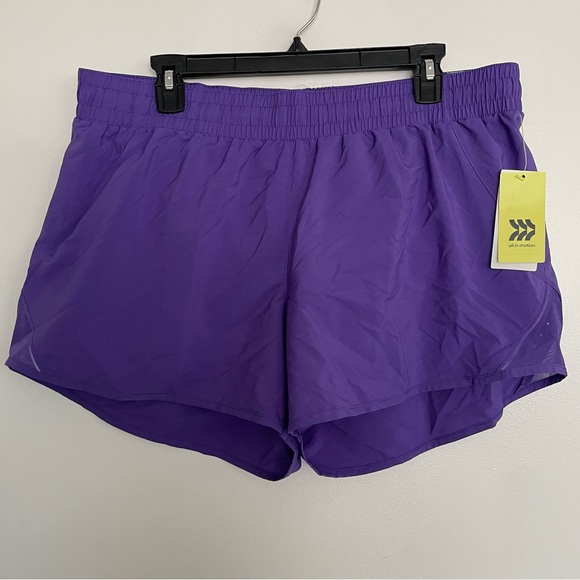 all in motion Pants - Women’s All in Motion Mid-Rise Core Run Shorts Vibrant Purple Size Large